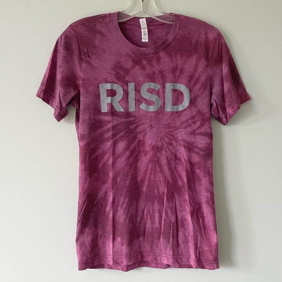 raspberry bleach dyed RISD graphic tee - Picture 1 of 2